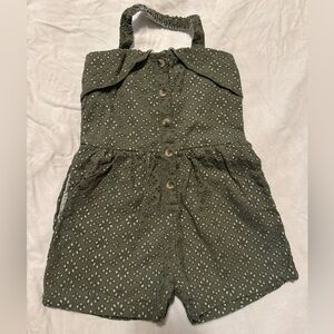 Kate Quinn Green Eyelet Romper